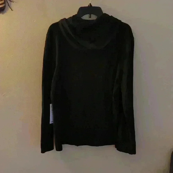 Paper denim & cloth long sleeve shirt with hood, medium black - Picture 6 of 7